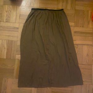 Brown taupe silky maxi skirt Old Navy
